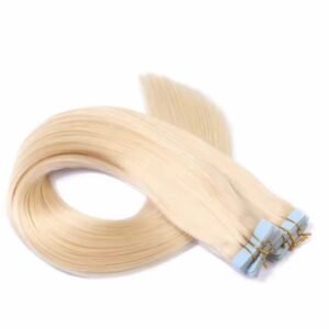 Extensiones Tape-In de Cabello Humano Natural Lacio 24” 100g Rubio