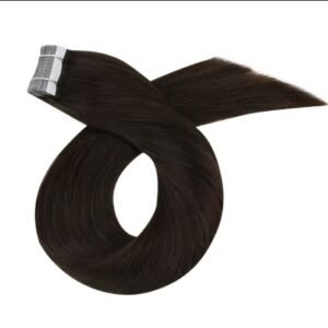 Extensiones Tape-In Cabello Humano Natural 24 Pulgadas Negro 100g